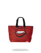 RED LEOPARD LIPS TOTE