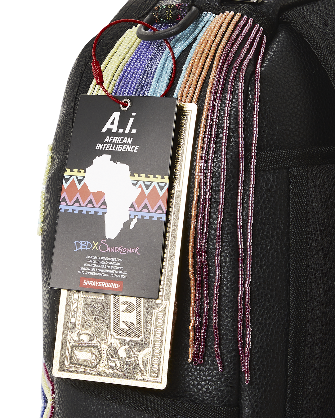 STAR RACER A.I.7 SANDFLOWER COLLAB BEADED BACKPACK