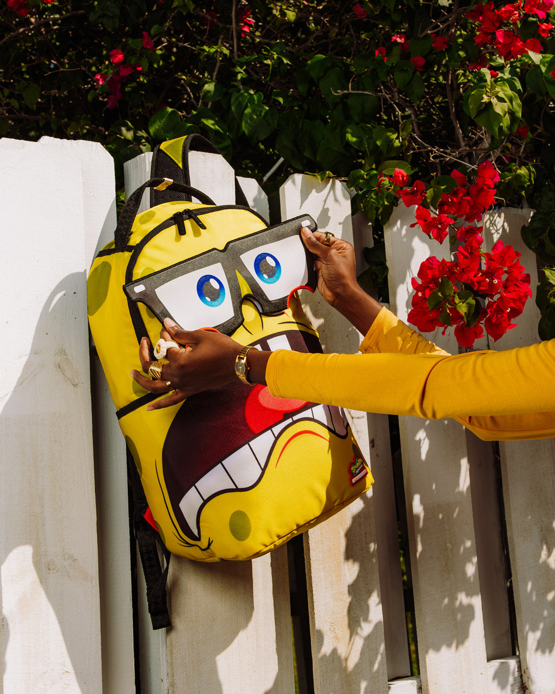SPONGEBOB EYE POP REMOVABLE EYES BACKPACK